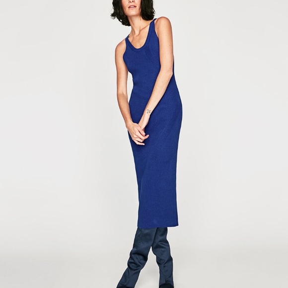 Zara WHITE Knit Dress NWT - Picture 1 of 7